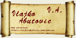 Vlajko Abutović vizit kartica